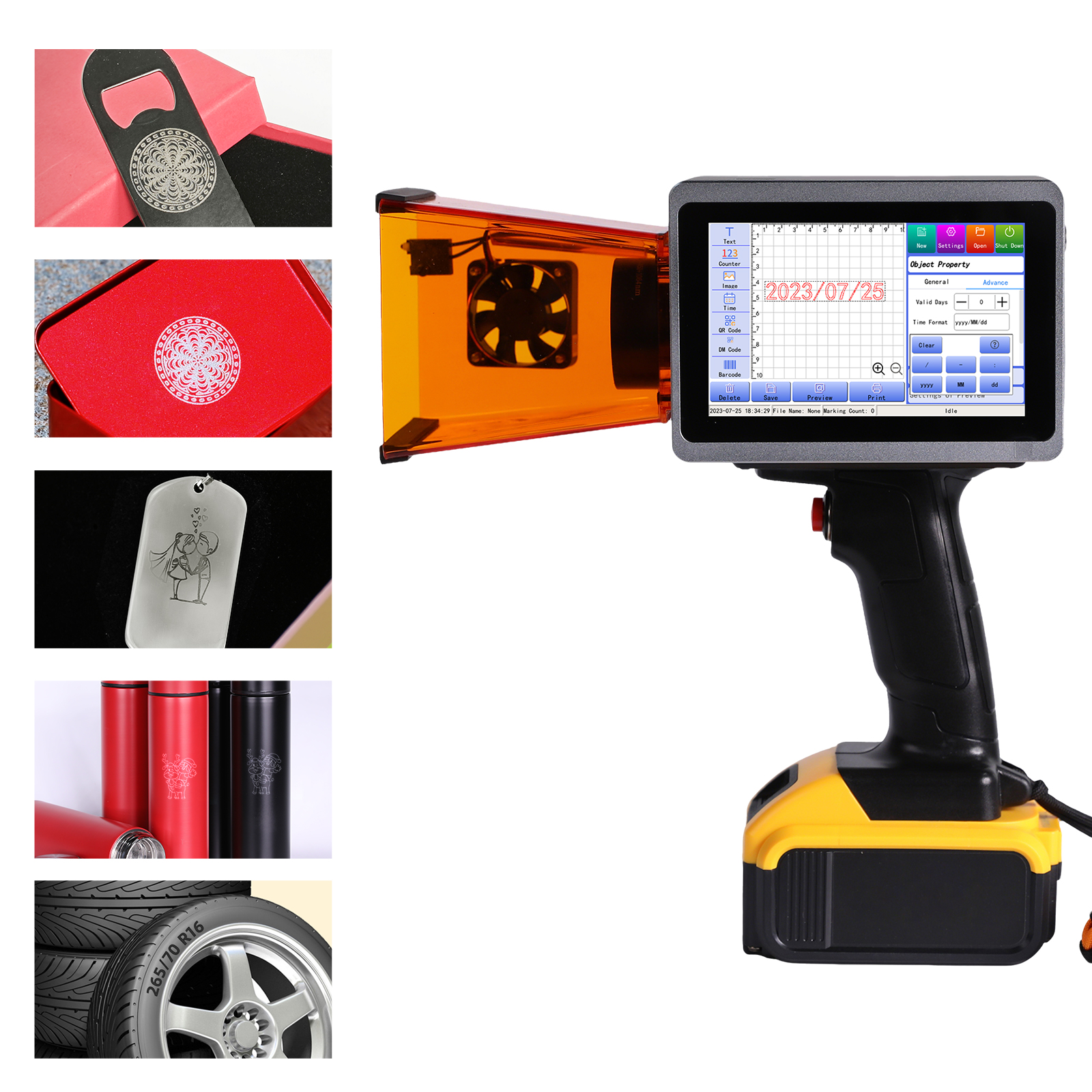 Industrial Laser Printing Machine - 10W Handheld Portable Laser Engraver for
