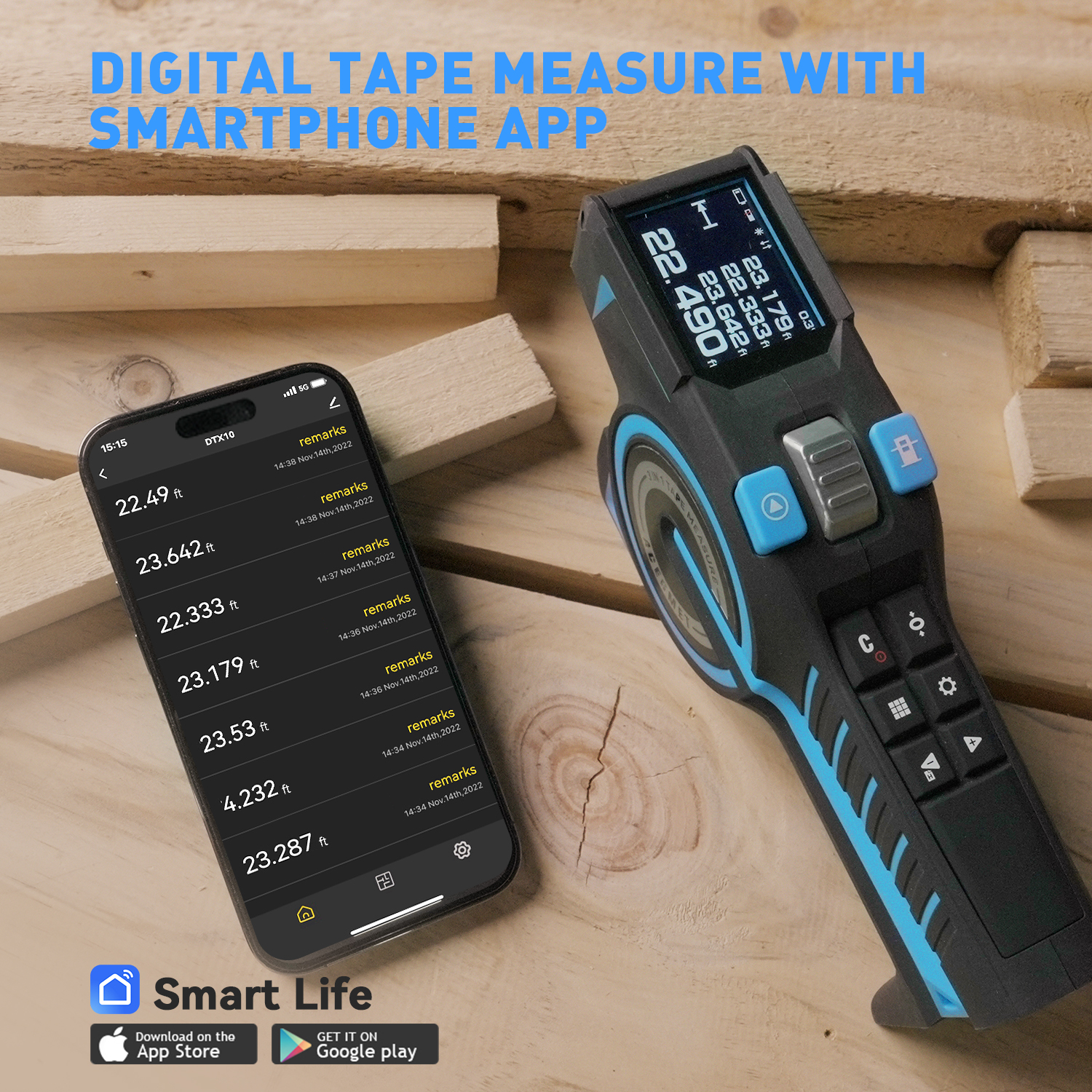 Industrial Laser Distance Sensor - Laser Tape Measure 100M Professional Laser