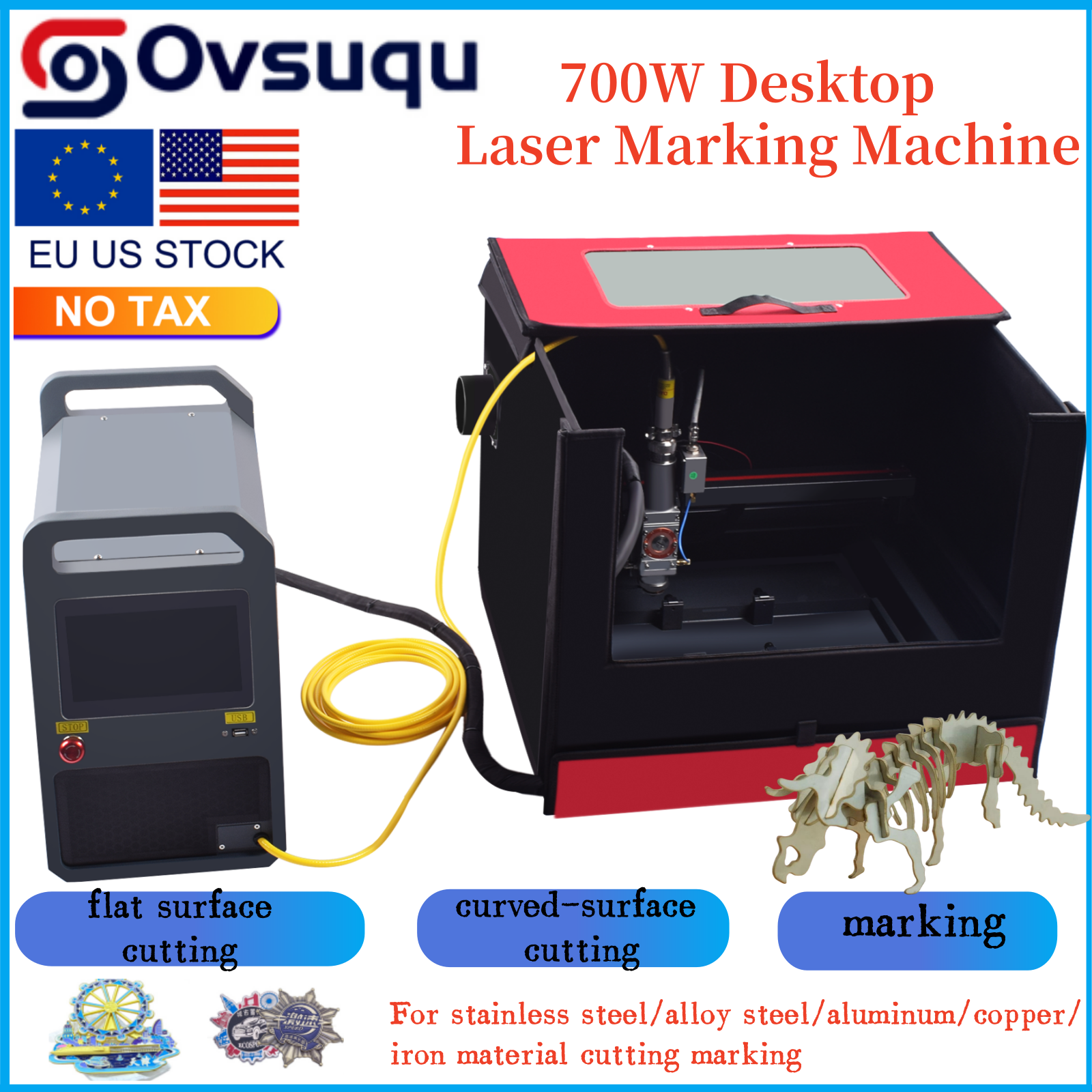 Industrial Laser Marking Machine - [EU/US] Desktop 220V 50Hz Laser Metal