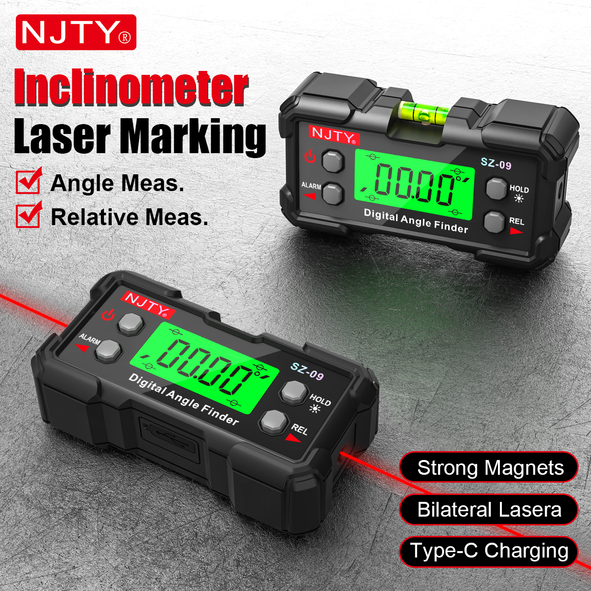 Industrial Laser Alignment - Digital Laser Angle Gauge High Precision