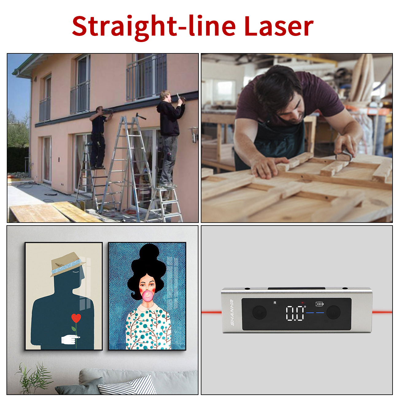 SHANHR 2 In 1 Laser Level Rule - Industrial Laser Alignment avaliação e preço
