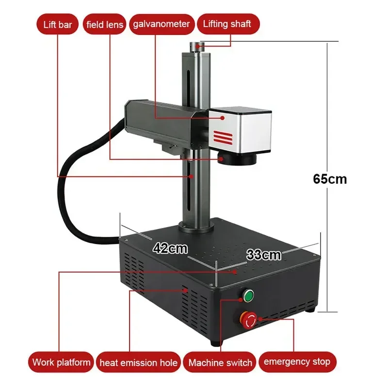 'for  20W 30W Mini Impresora D - Industrial Laser Marking Machine avaliação e preço