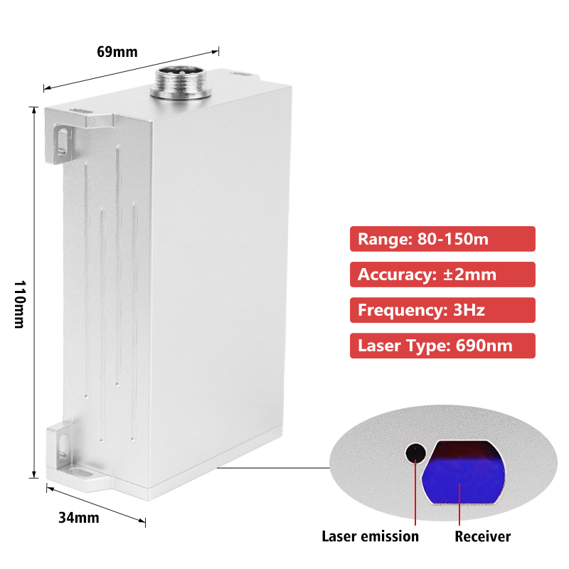 IP67 Waterproof 20Hz Laser Dis - Industrial Laser Distance Sensor avaliação e preço