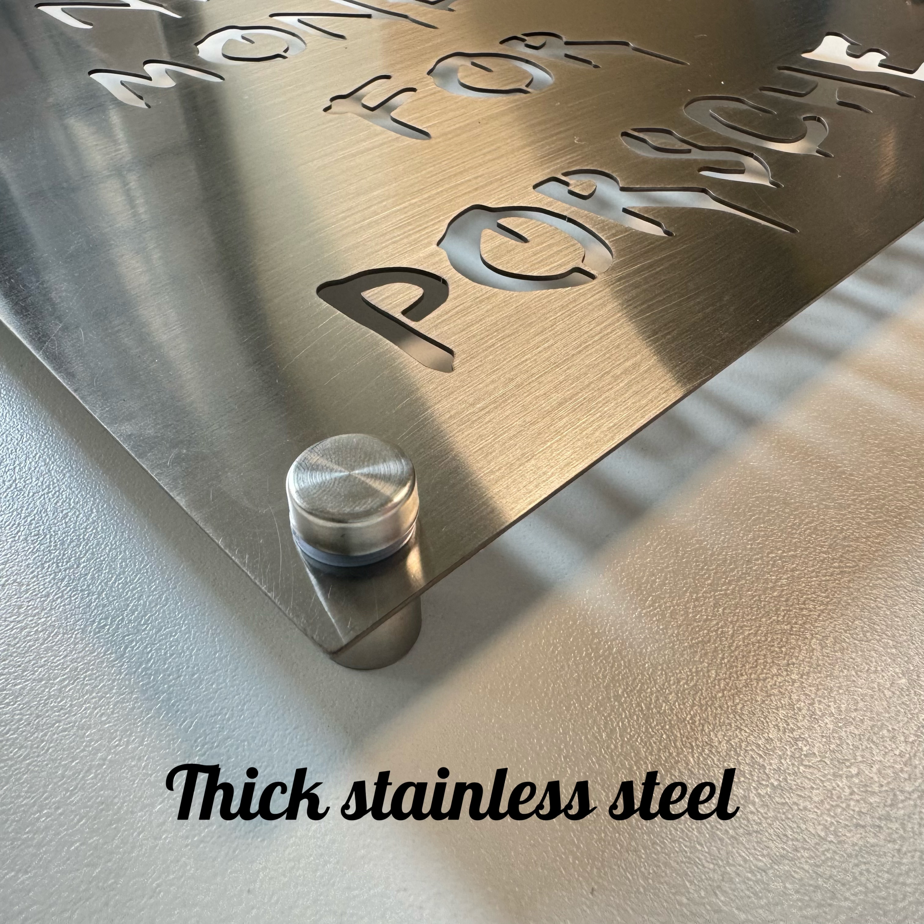 Modern Stainless Steel Signboa - Industrial Laser Power avaliação e preço