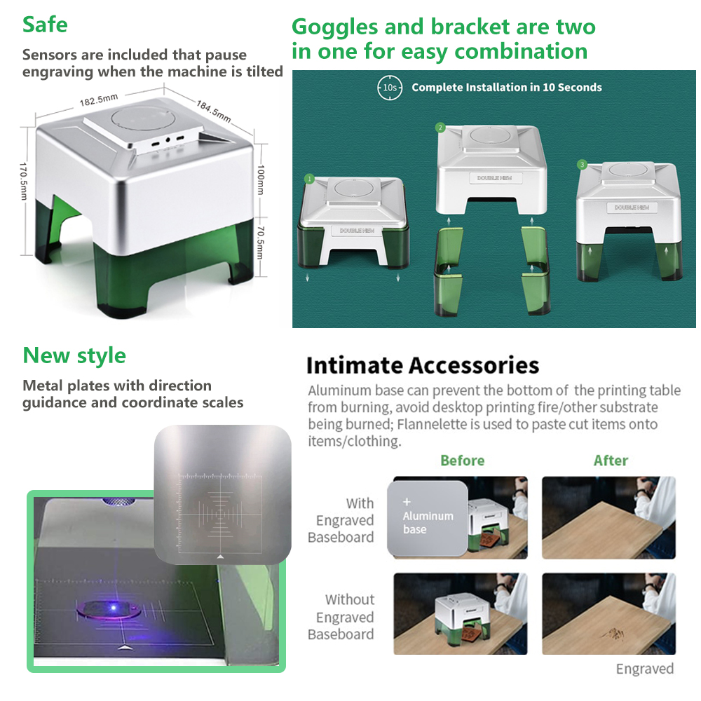 3W Mini Laser Engraver Portabl - Industrial Laser Printing Machine avaliação e preço