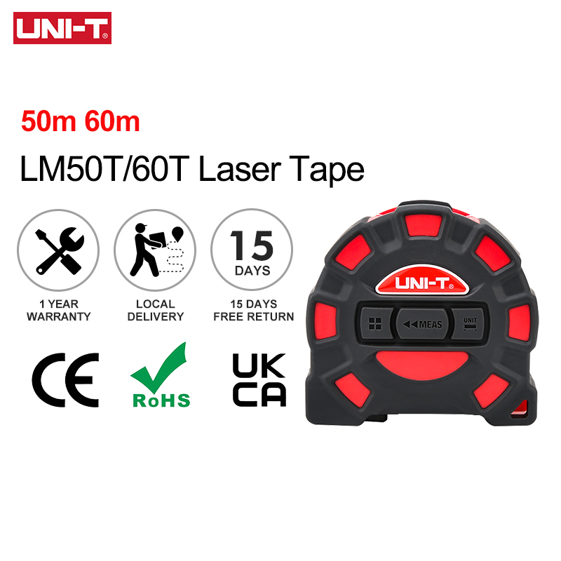 UNI-T 50M 60M Laser Tape Measu - Industrial Laser Distance Sensor avaliação e preço