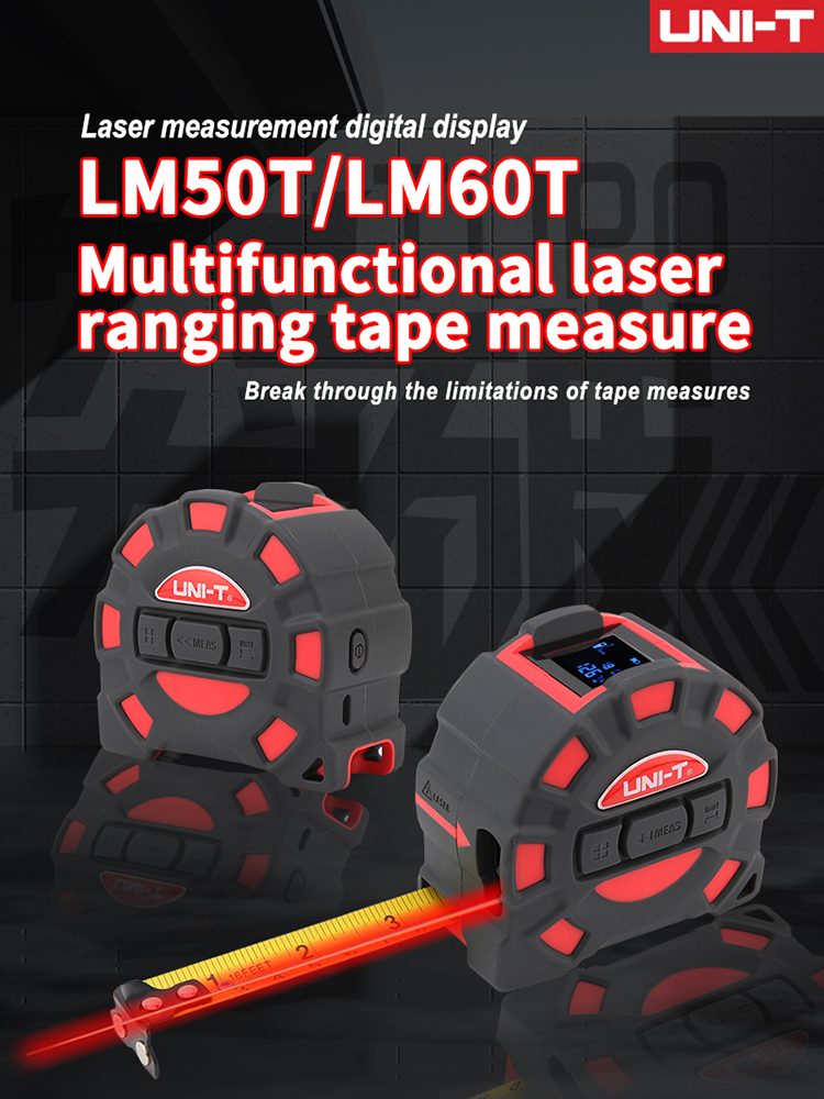 UNI-T 50M 60M Laser Tape Measu - Industrial Laser Distance Sensor avaliação e preço