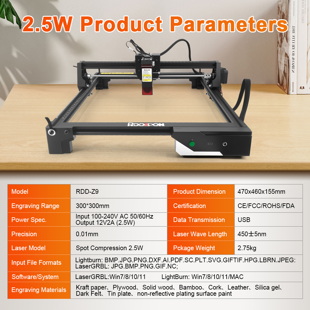 RDDSPON Wood Router Engraving  - Industrial Laser Printing Machine avaliação e preço