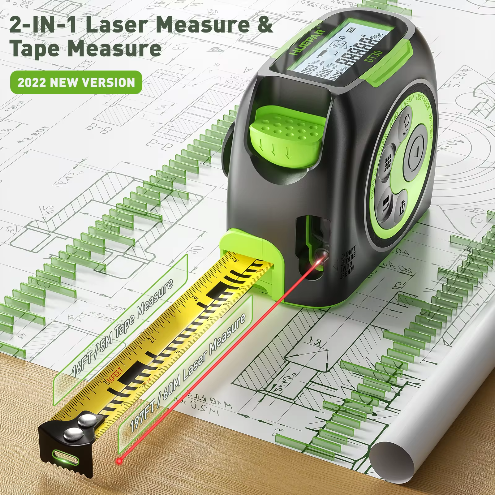 Huepar Digital 60M 197ft Laser - Industrial Laser Training avaliação e preço