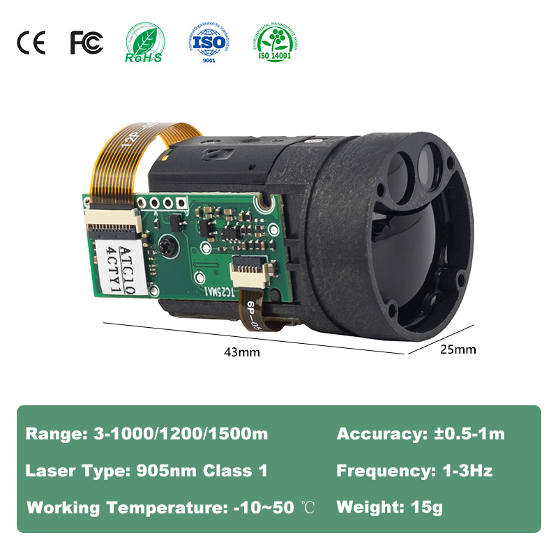 Light Weight 1000m  Night Visi - Industrial Laser Distance Measuring Device avaliação e preço