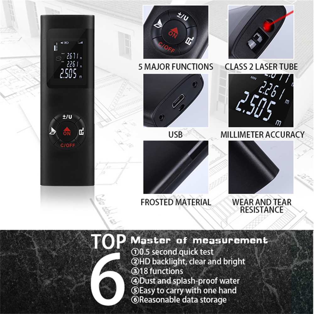 40M Laser Distance Meter Laser - Industrial Laser Training avaliação e preço