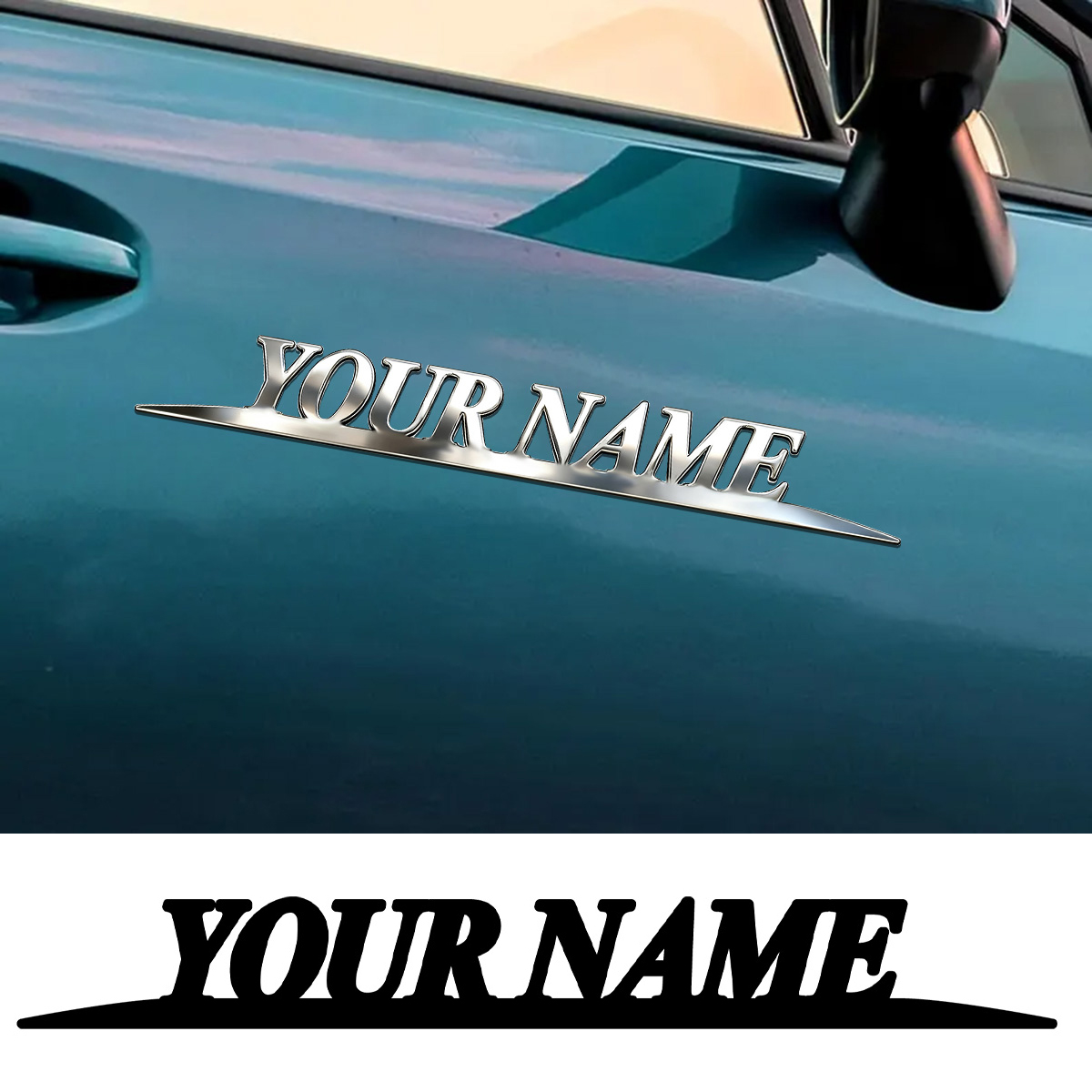 Metal Trendy YOUR NAME Sticker - Industrial Laser Power avaliação e preço