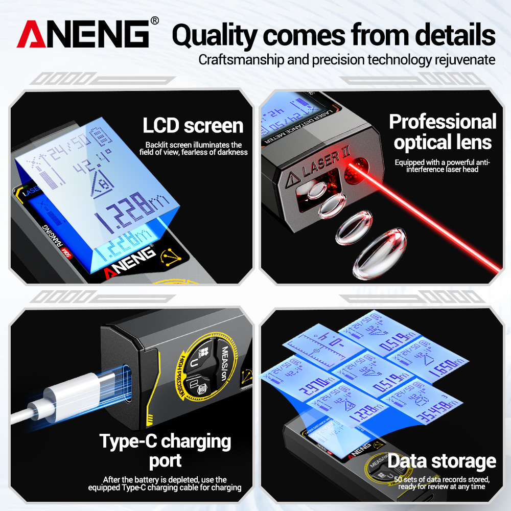 Red Laser Rangefinder High Pre - Industrial Laser Measurement avaliação e preço