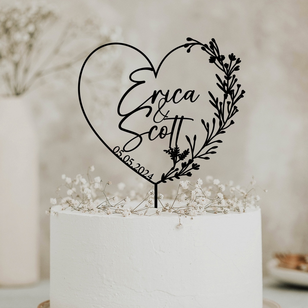 Gold Cake Topper with Heart, H - Industrial Laser Power avaliação e preço