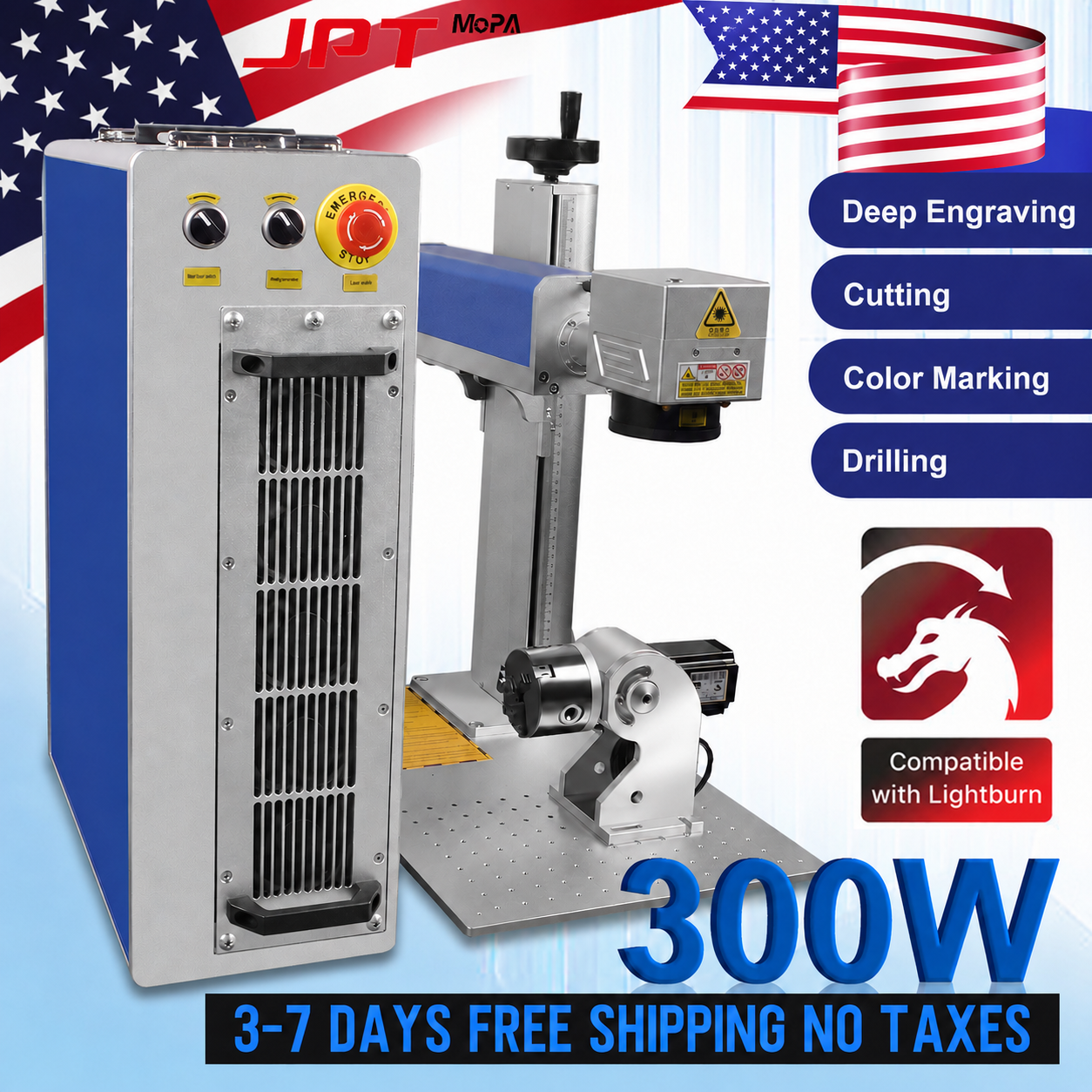 JPT Mopa Laser Marking Machine - Industrial Laser Equipment avaliação e preço