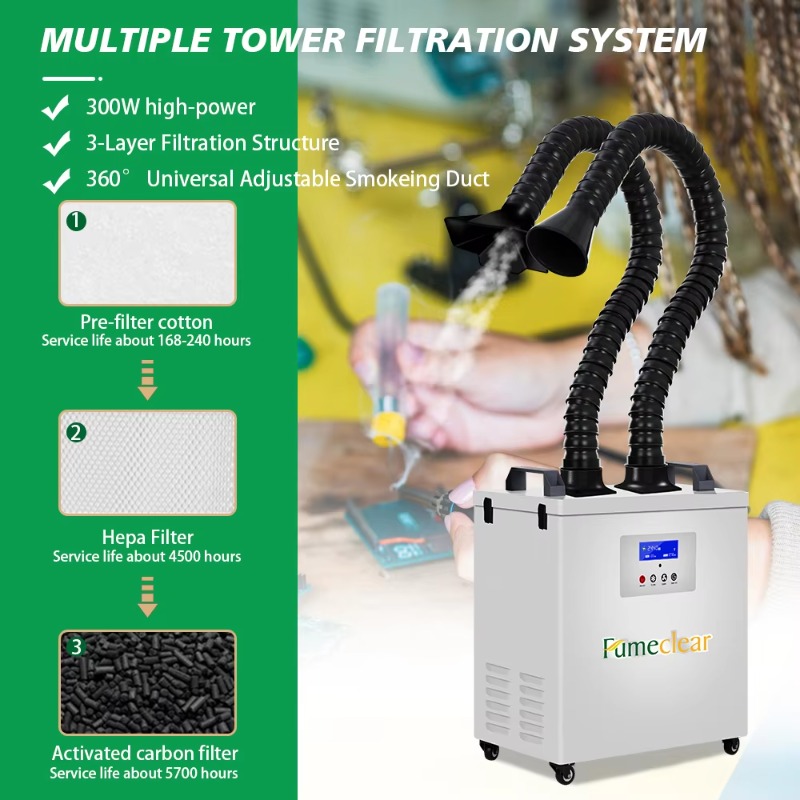 CE Approved Portable Fume Extr - Industrial Laser Fume Extractor avaliação e preço