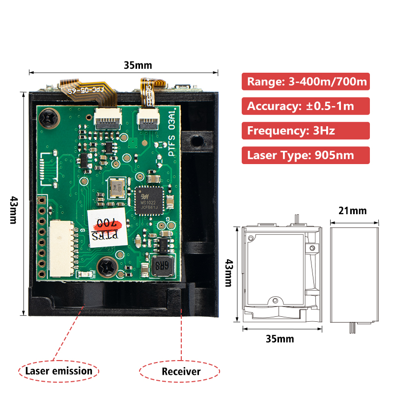 700m 905nm Laser Distance Sens - Industrial Laser Distance Sensor avaliação e preço