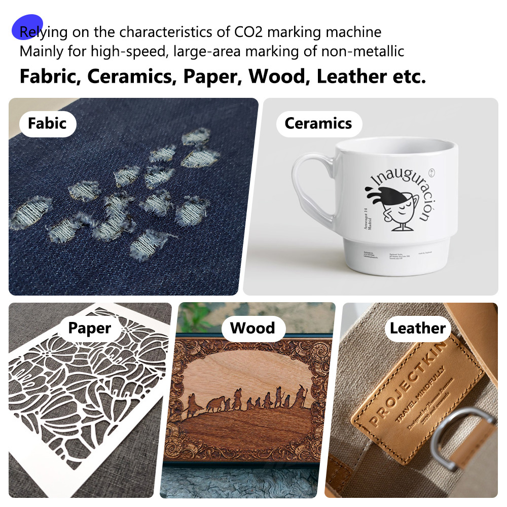 Versatile CO2 Flying Laser Mar - Industrial Laser Printing Machine avaliação e preço