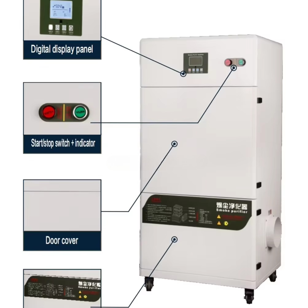 Industrial laser cutting flue  - Industrial Laser Fume Extractor avaliação e preço