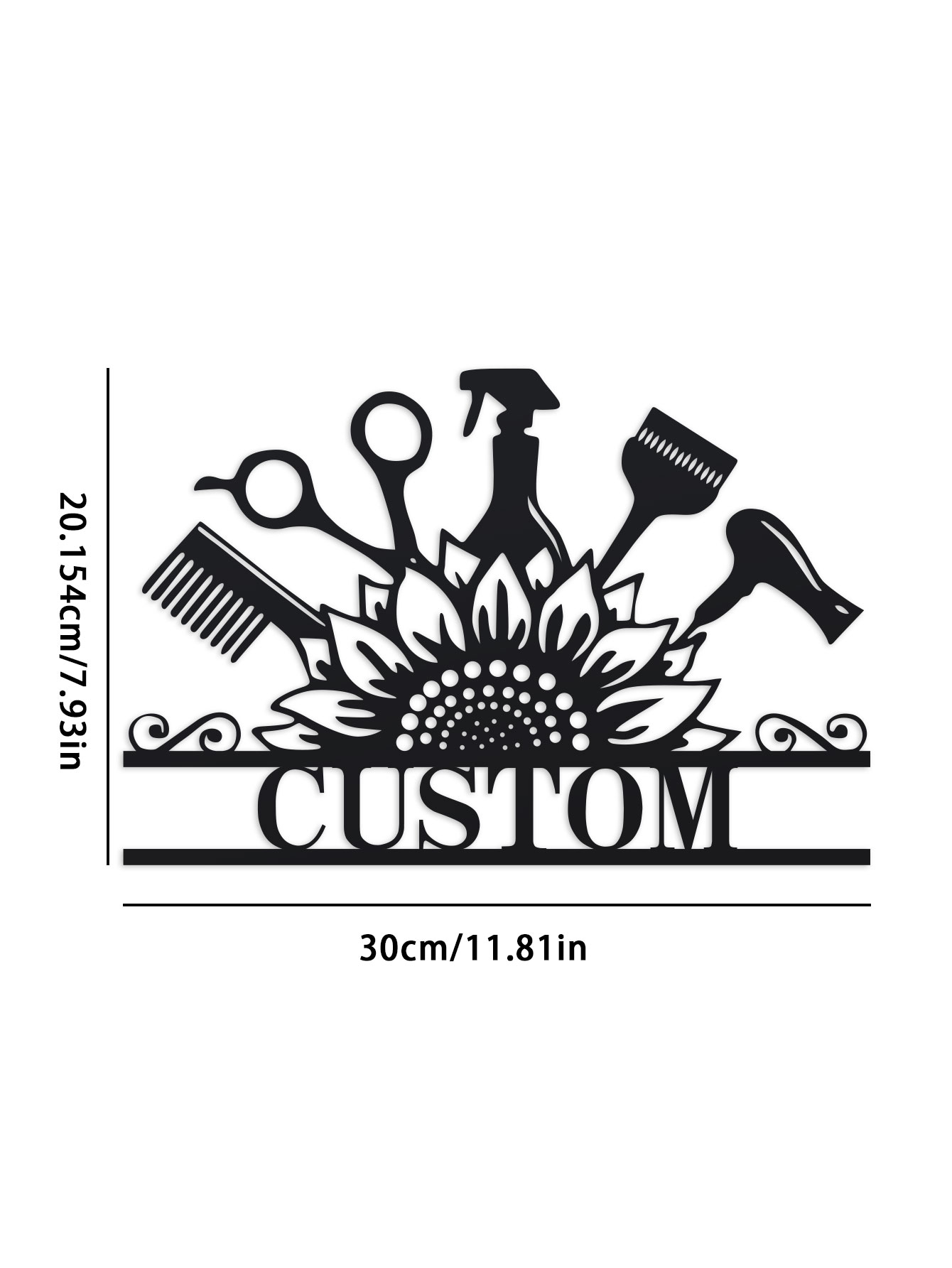 Custom Hair Dresser Metal Sign - Industrial Laser Power avaliação e preço