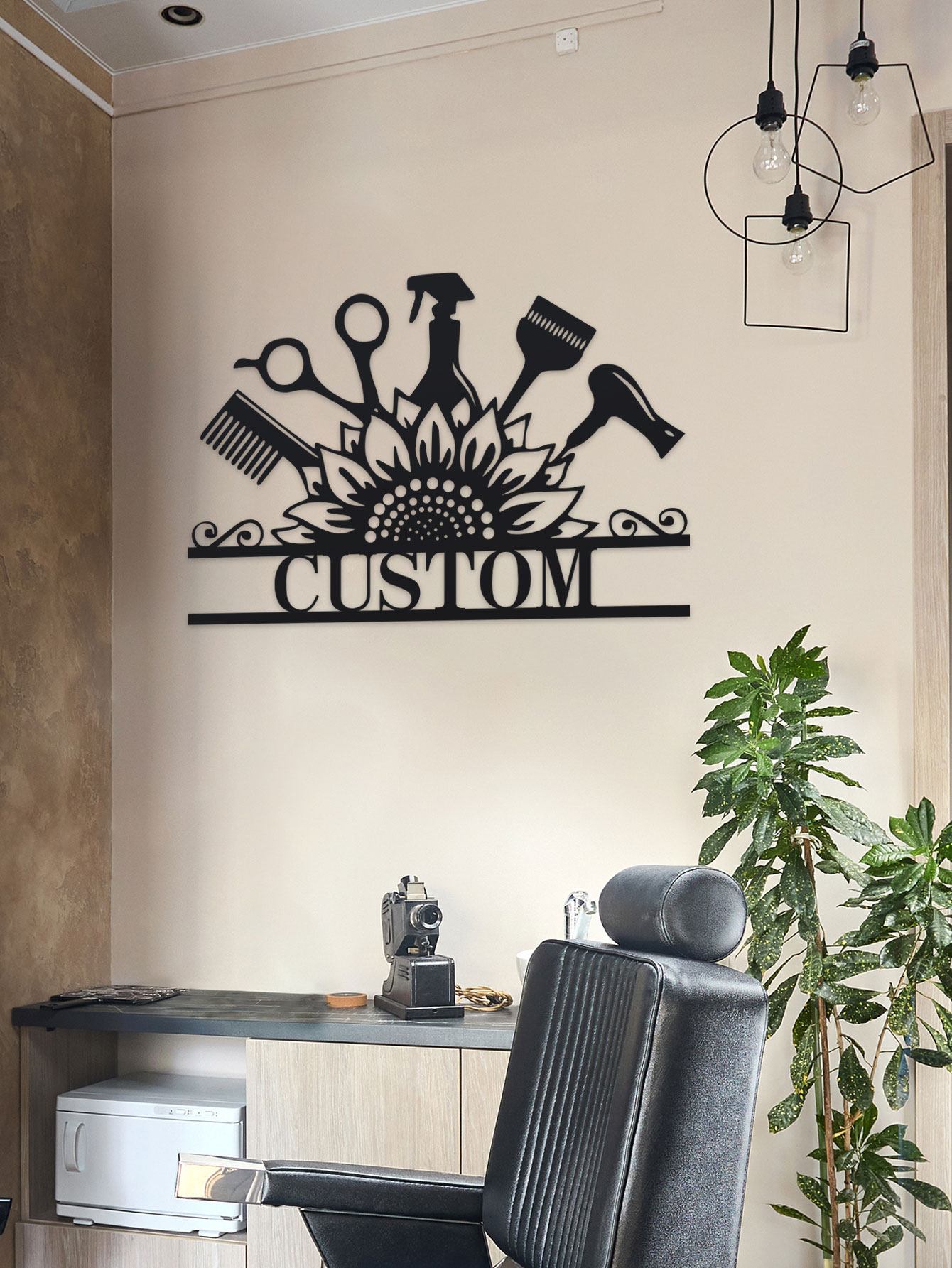 Custom Hair Dresser Metal Sign - Industrial Laser Power avaliação e preço