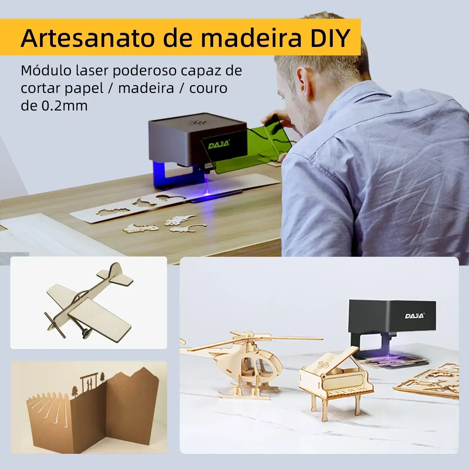 DAJA Laser Engraver CNC DIY DJ - Industrial Laser Printing Machine avaliação e preço